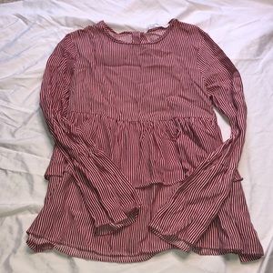 Red & White Striped Top